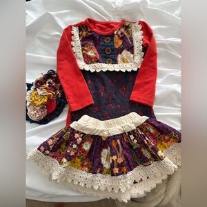 Persnickety Red and Navy Kids Matching Set